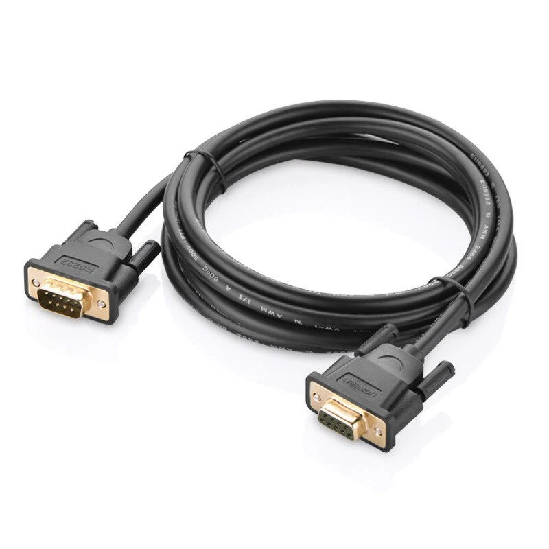 UGreen DB9 RS-232 Male To Female Adapter Cable - 1.5M (DB101/20145)