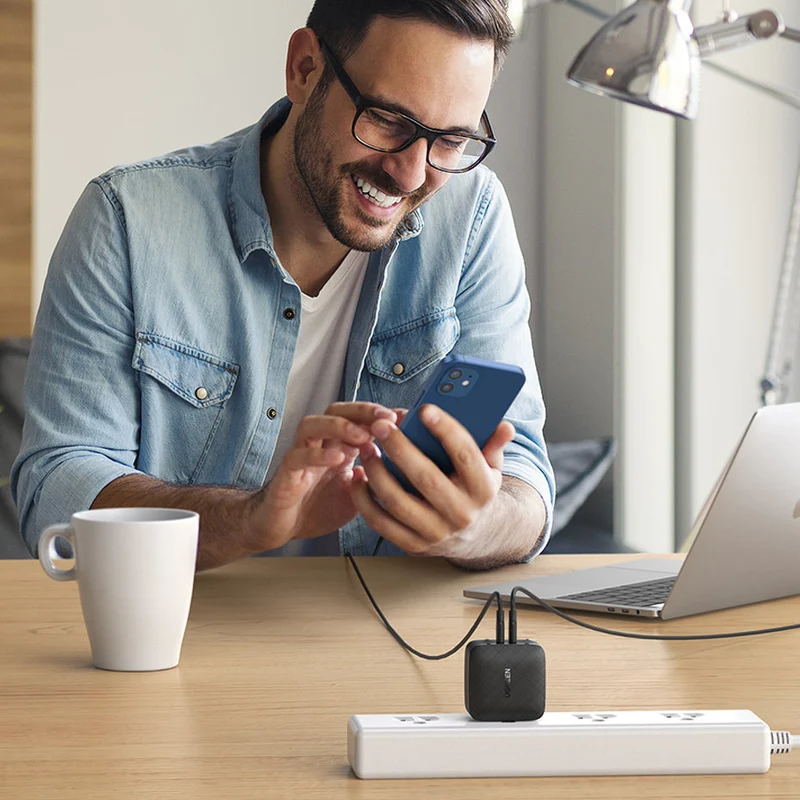 UGreen 2-Port (USB-C) 66W PD Fast Charger (Black) (CD218/70866)