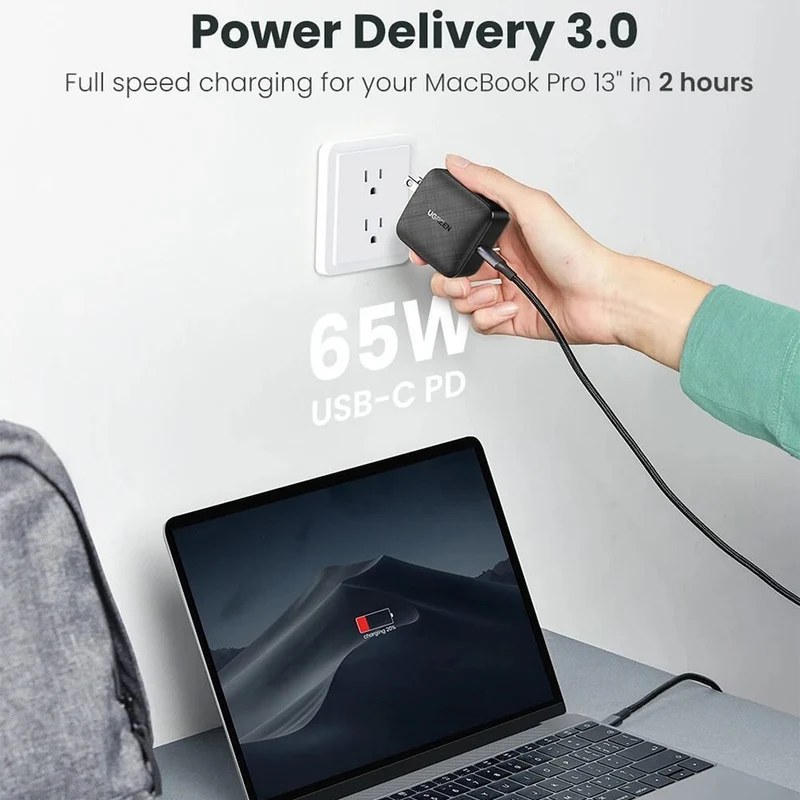 UGreen USB-C 65W PD Gan Tech Fast Charger (Black) (CD217/70816)