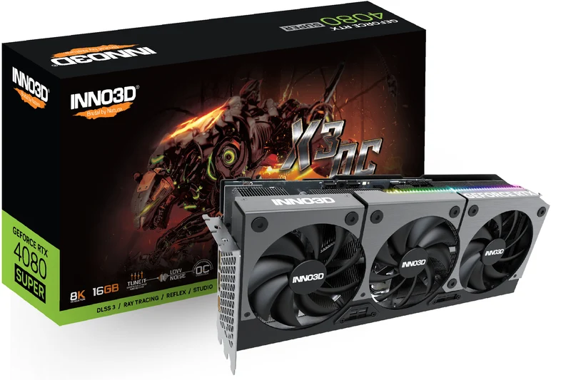 INNO3D GeForce RTX 4080 Super X3 OC 16GB GDDR6X Graphics Card (Black) (N408S3-166XX-187049N)