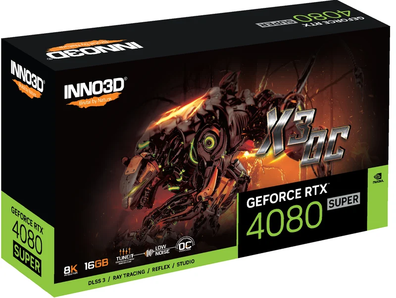 INNO3D GeForce RTX 4080 Super X3 OC 16GB GDDR6X Graphics Card (Black) (N408S3-166XX-187049N)