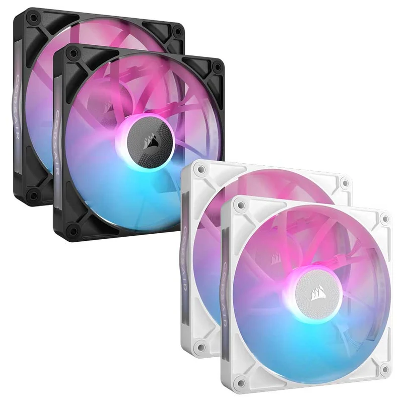 Corsair iCue Link RX140 RGB 140MM PWM Fan Twin Starter Kit (Black, White)
