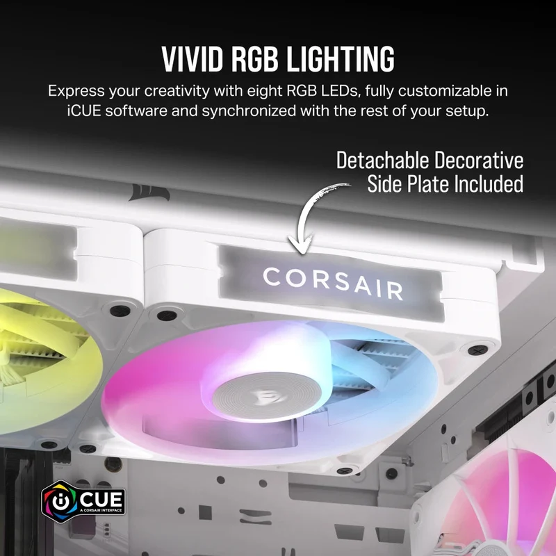 Corsair iCue Link RX140 RGB 140MM PWM Fan Twin Starter Kit (Black, White)