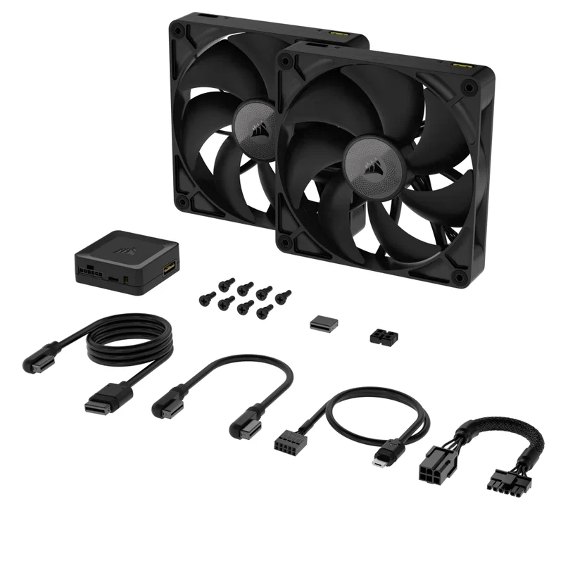 Corsair iCue Link RX140 140mm PWM Fan Twin Starter Kit (Black)