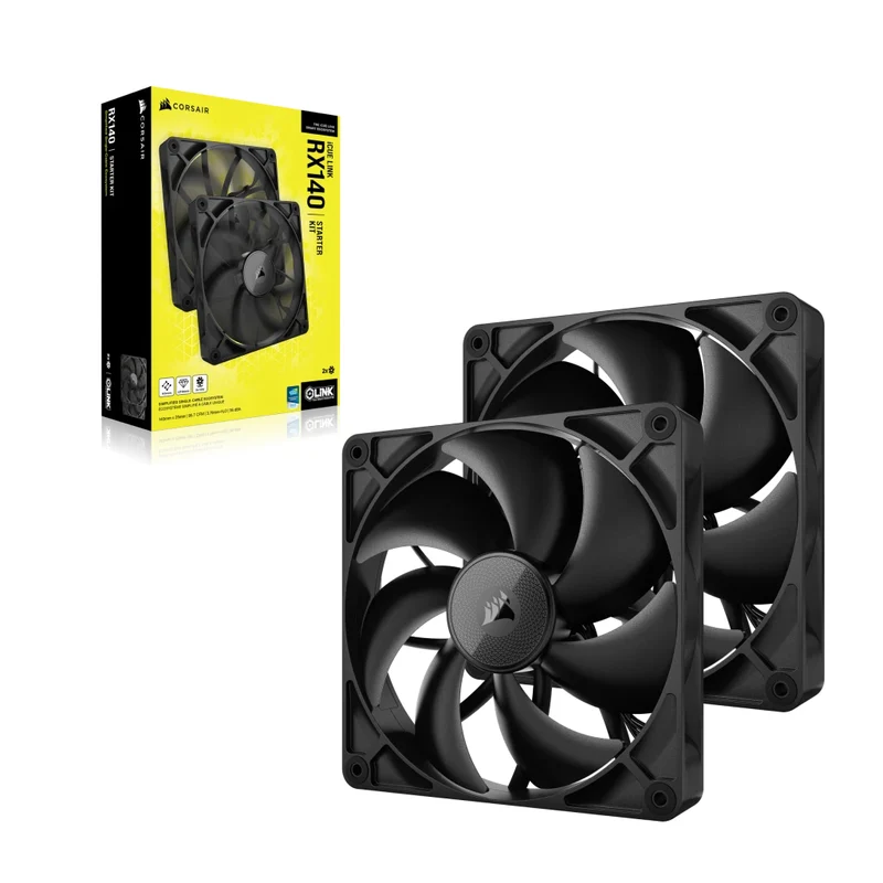 Corsair iCue Link RX140 140mm PWM Fan Twin Starter Kit (Black)