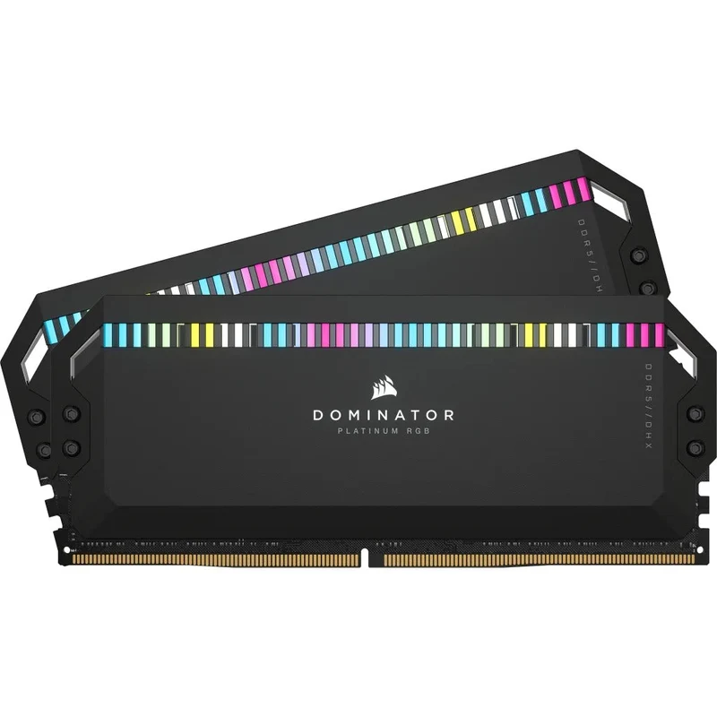 Corsair Dominator Platinum RGB 32GB (2x16GB) DDR5 DRAM 6000MHZ CL36 Intel XMP Memory Kit (Black) (CMT32GX5M2E6000C36)