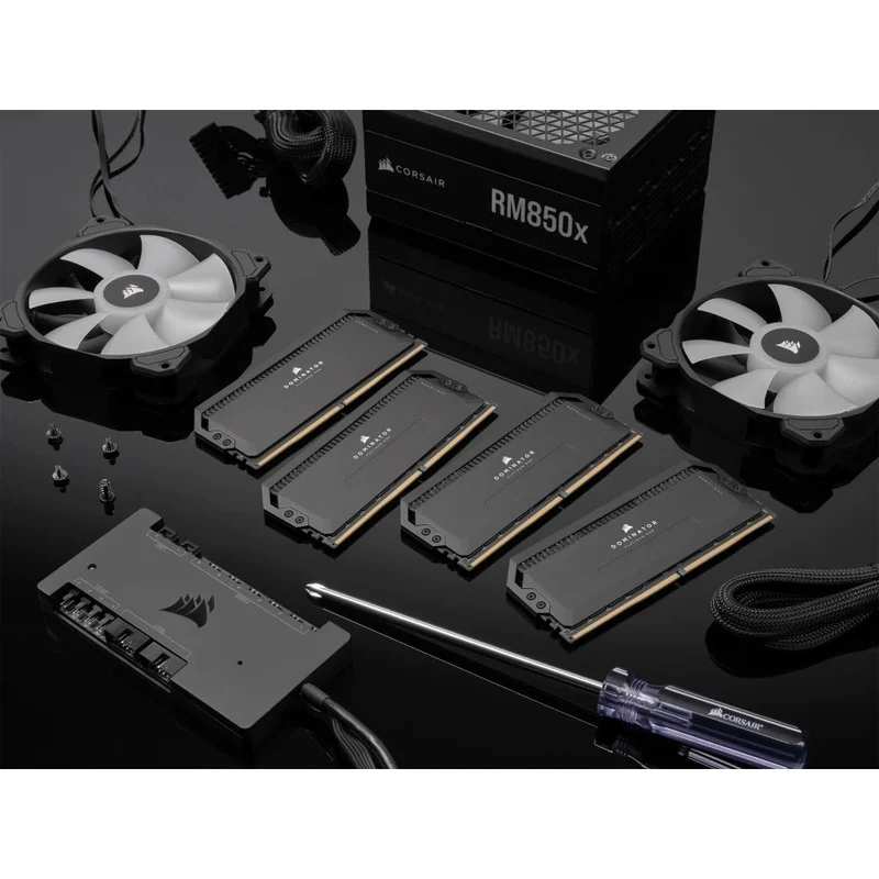 Corsair Dominator Platinum RGB 32GB (2x16GB) DDR5 DRAM 6400Mhz CL32 Memory Kit (Black) (CMT32GX5M2B6400C32)