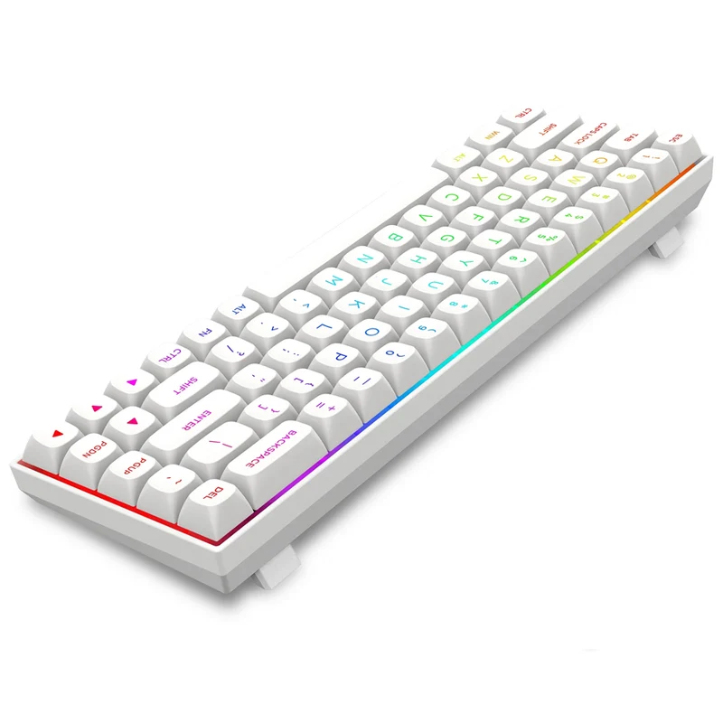 E-Yooso HZ-68 RGB 68-Keys Hot-Swappable Mechanical Keyboard White (Magnetic Switch)