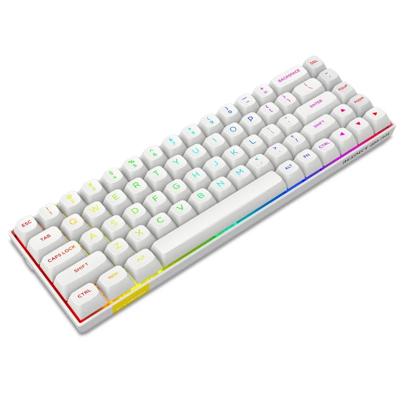 E-Yooso HZ-68 RGB 68-Keys Hot-Swappable Mechanical Keyboard White (Magnetic Switch)