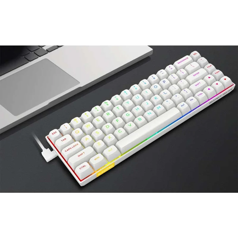 E-Yooso HZ-68 RGB 68-Keys Hot-Swappable Mechanical Keyboard White (Magnetic Switch)
