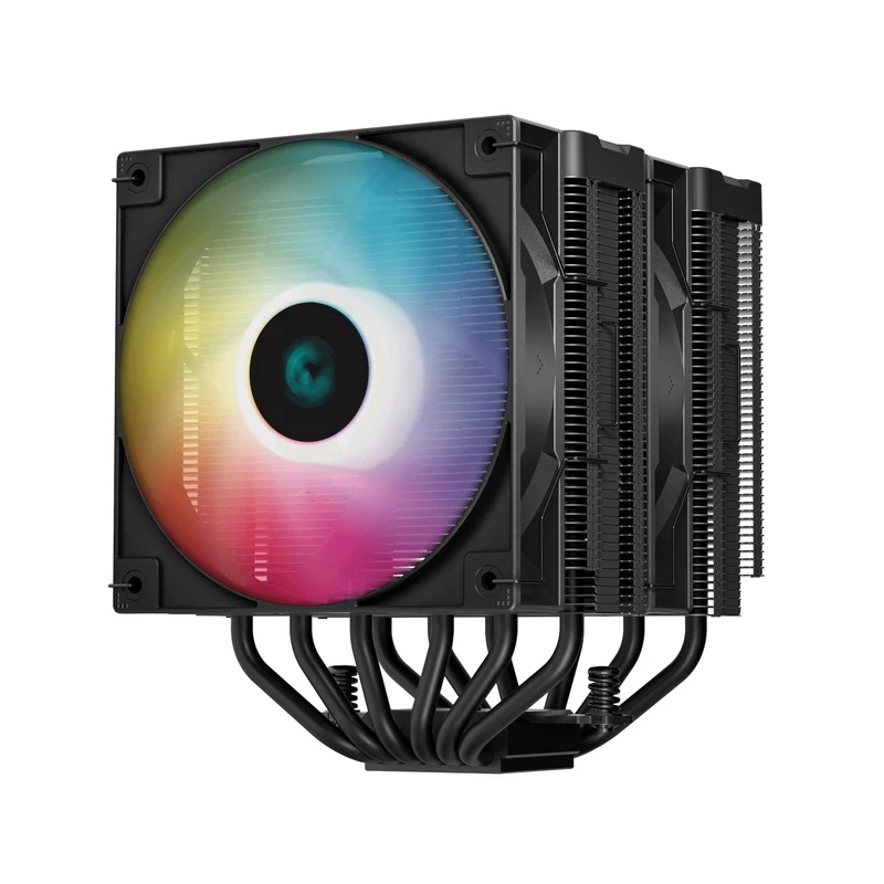 Deepcool AG620 Digital BK ARGB Dual-Tower CPU Cooler With A Temperature Display (Black) (R-AG620-BKADMN-G-2)