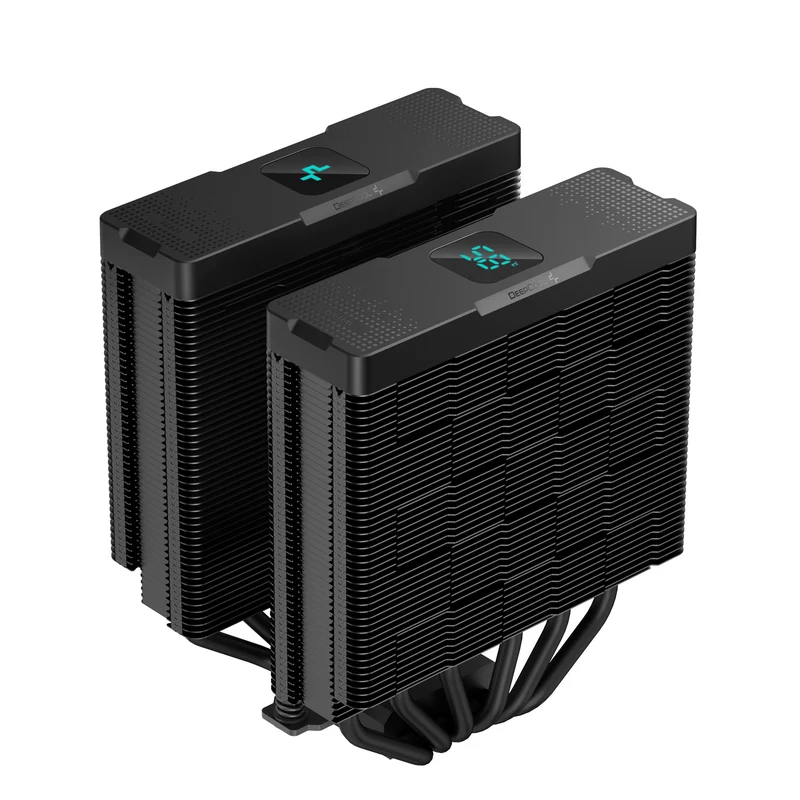 Deepcool AG620 Digital BK ARGB Dual-Tower CPU Cooler With A Temperature Display (Black) (R-AG620-BKADMN-G-2)