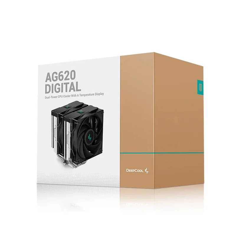 Deepcool AG620 Digital Dual-Tower CPU Cooler With A Temperature Display