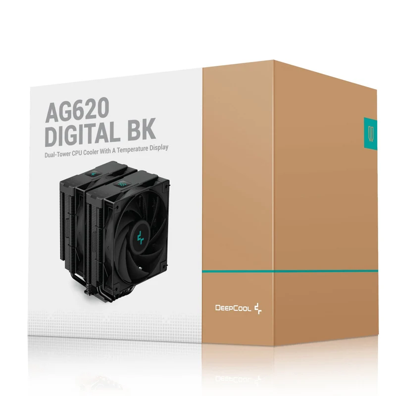 Deepcool AG620 Digital Dual-Tower CPU Cooler With A Temperature Display