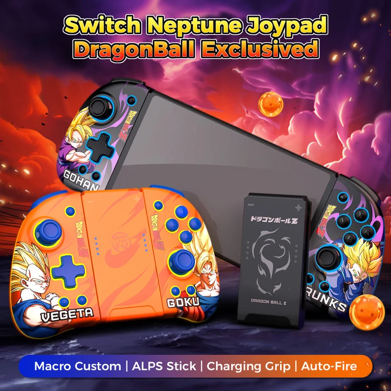 IINE Dragonball Elite JoyPad Wireless Controller for Switch (Vegeta & Goku) (L836)