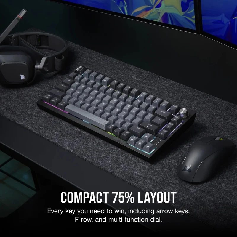 Corsair K65 Plus Wireless 75% RGB Mechanical Gaming Keyboard (MLX Red Switch)