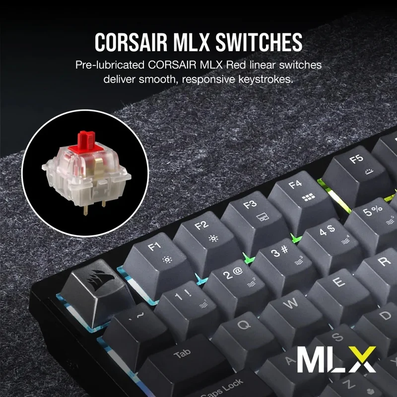 Corsair K65 Plus Wireless 75% RGB Mechanical Gaming Keyboard (MLX Red Switch)