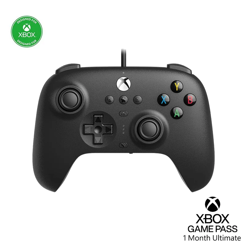 8bitdo Ultimate Wired Controller Hall Edition For (Xbox Series s/x / Xboxone/Windows 10/11) (Includes Game Pass) (82CE) (Black, White)
