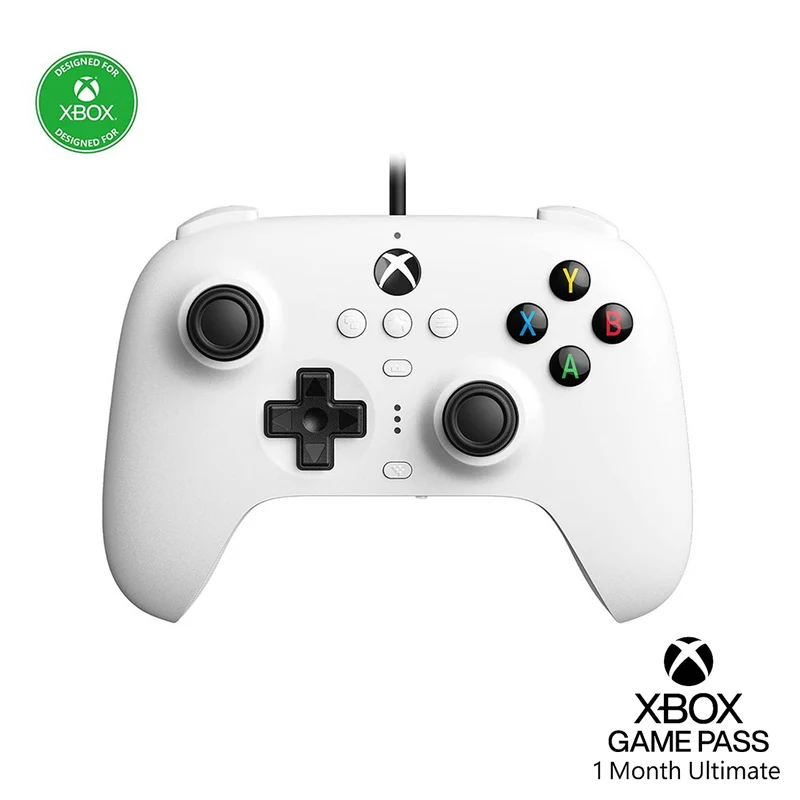 8bitdo Ultimate Wired Controller Hall Edition For (Xbox Series s/x / Xboxone/Windows 10/11) (Includes Game Pass) (82CE) (Black, White)
