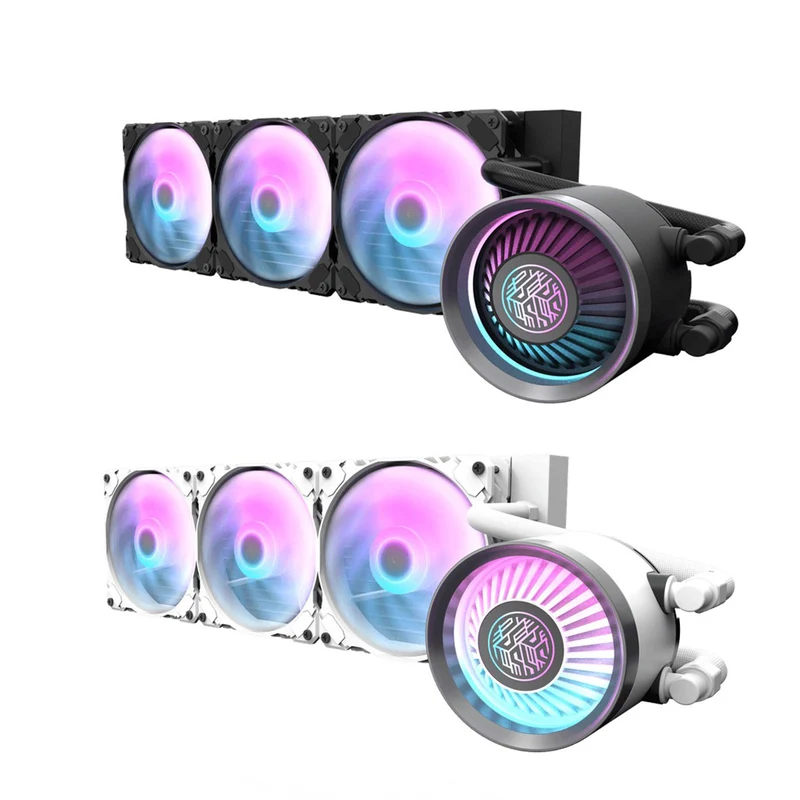 Darkflash Nebula DN-360 RGB All-In-One 360mm Liquid CPU Cooler (Black, White)