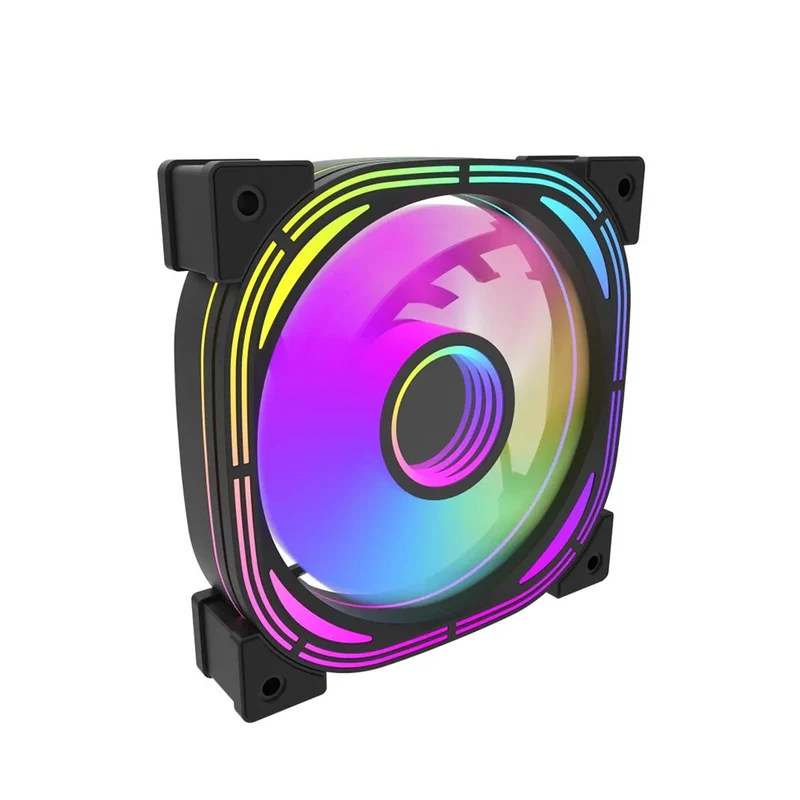DarkFlash Infinity 24 120mm 6pin A-RGB Cooling Fan (3-In-1 Pack) (Black, White)