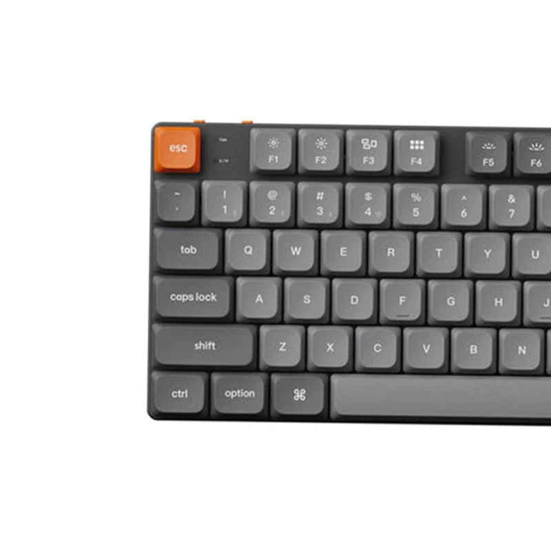 Keychron K1 Max QMK/Via RGB Backlit Hot-Swappable Compact Wireless Custom Mechanical Keyboard - Black/Grey (Low Profile Gateron Mechanical Red Switch, Low Profile Gateron Mechanical Brown Switch) (K1M-H1, K1M-H3)