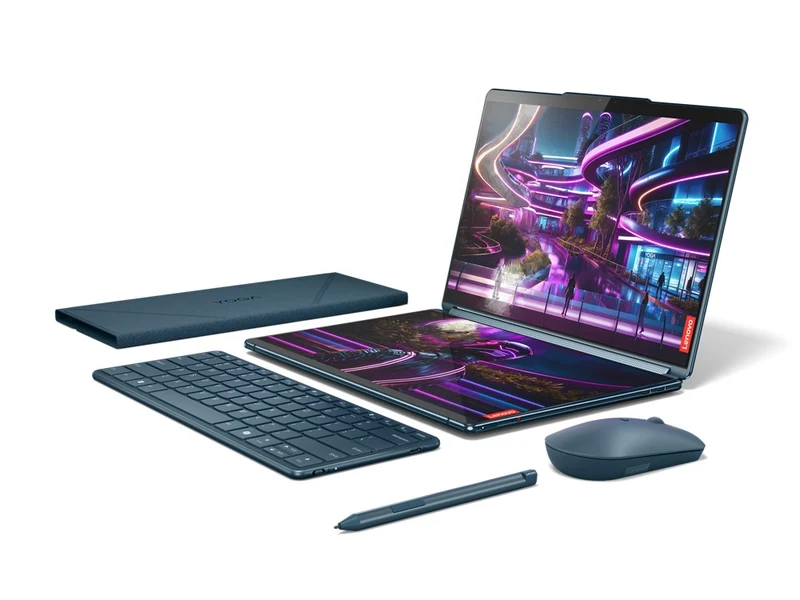 Lenovo Yoga Book 9 13IMU9 83FF0009PH Laptop (Tidal Teal)|2X 13.3" 2.8K (2880x1800) OLED|Intel Ultra 7-155U|32GB RAM|1TB SSD|Integrated Intel Graphics|Win11 Home|MS Office 2021|Lenovo Digital Pen 3|Yoga Sleeve|Lenovo 600 Bluetooth Silent Mouse|Folio Stand