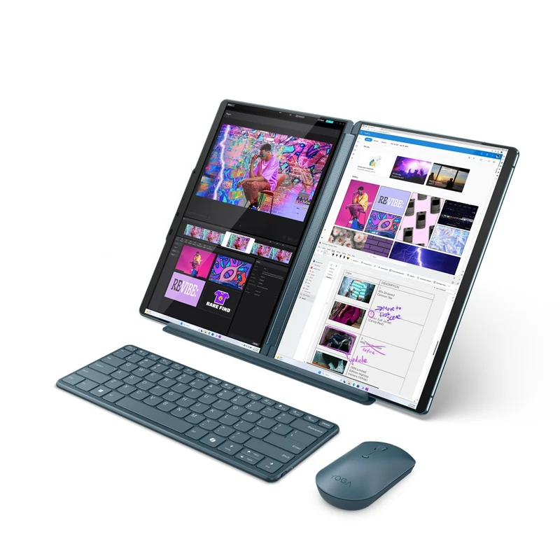 Lenovo Yoga Book 9 13IMU9 83FF0009PH Laptop (Tidal Teal)|2X 13.3" 2.8K (2880x1800) OLED|Intel Ultra 7-155U|32GB RAM|1TB SSD|Integrated Intel Graphics|Win11 Home|MS Office 2021|Lenovo Digital Pen 3|Yoga Sleeve|Lenovo 600 Bluetooth Silent Mouse|Folio Stand