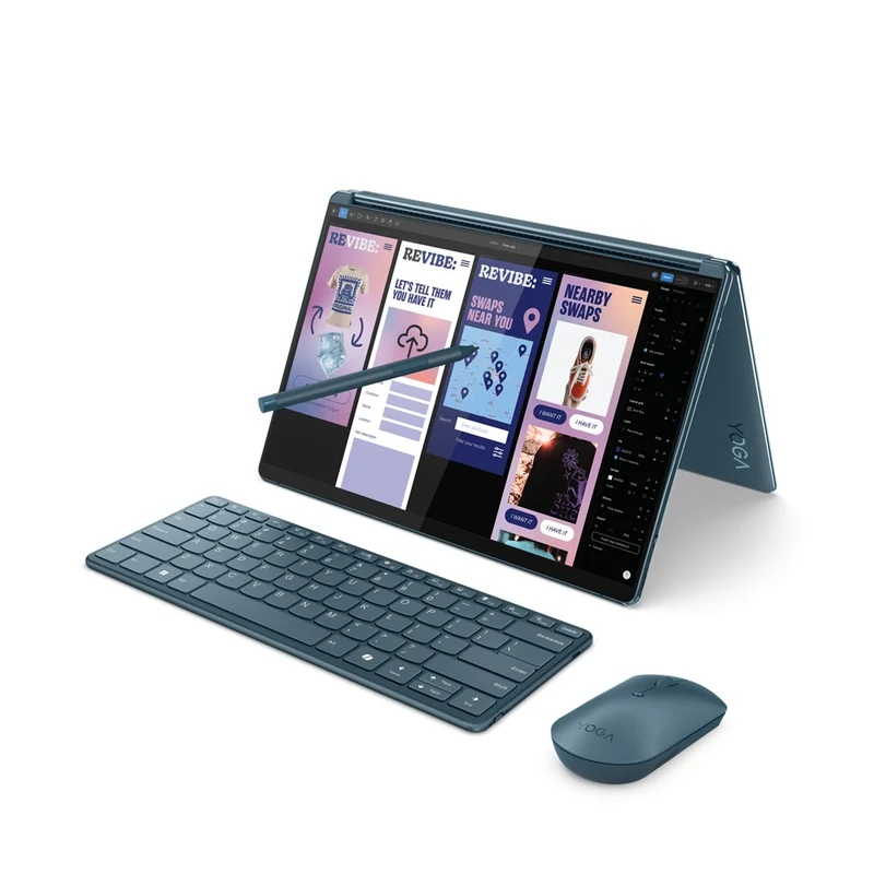 Lenovo Yoga Book 9 13IMU9 83FF0009PH Laptop (Tidal Teal)|2X 13.3" 2.8K (2880x1800) OLED|Intel Ultra 7-155U|32GB RAM|1TB SSD|Integrated Intel Graphics|Win11 Home|MS Office 2021|Lenovo Digital Pen 3|Yoga Sleeve|Lenovo 600 Bluetooth Silent Mouse|Folio Stand
