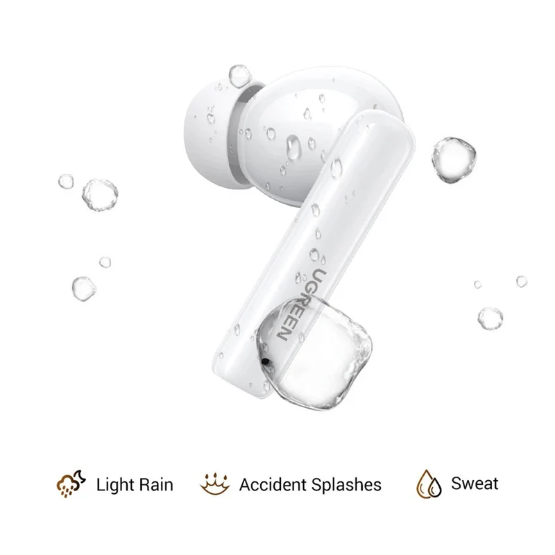 UGreen Hitune T6 Active Noise-Cancelling Earbuds (White) (WS200/15158)