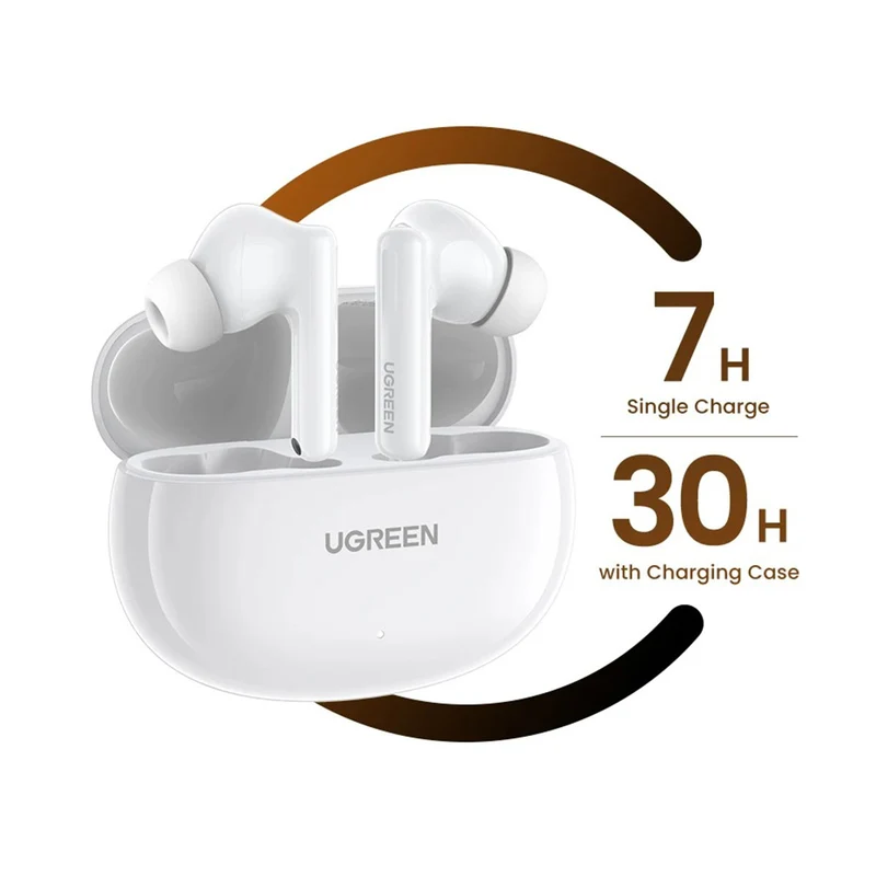 UGreen Hitune T6 Active Noise-Cancelling Earbuds (White) (WS200/15158)