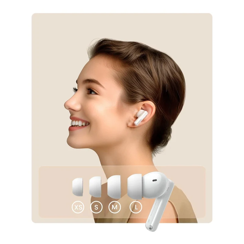 UGreen Hitune T6 Active Noise-Cancelling Earbuds (White) (WS200/15158)