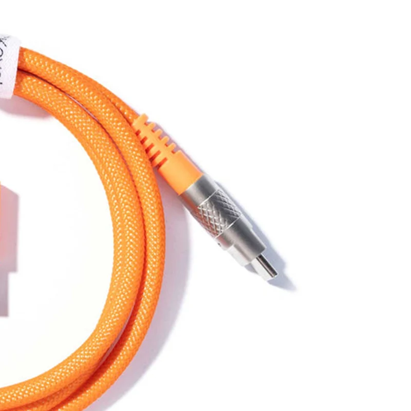 Keychron Double-Sleeved Geek Type-C Cable (Orange) (Cab-22)