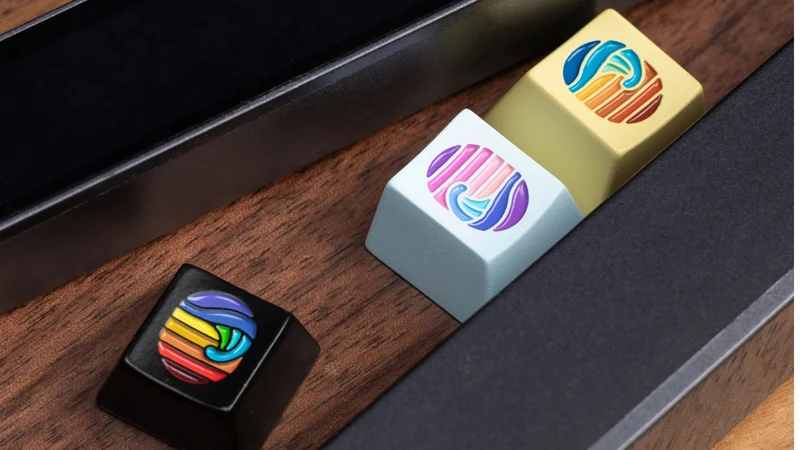 Keychron Colorful Great Wave Metal Artisan Keycap