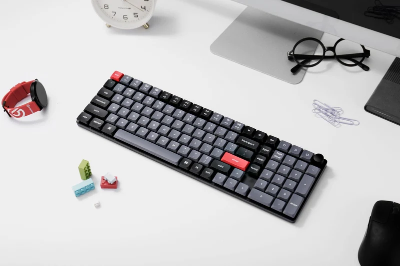Keychron K17 Pro QMK/Via 96% Wireless Custom Mechanical Keyboard (Low Profile Gateron Mechanical Red Switch)