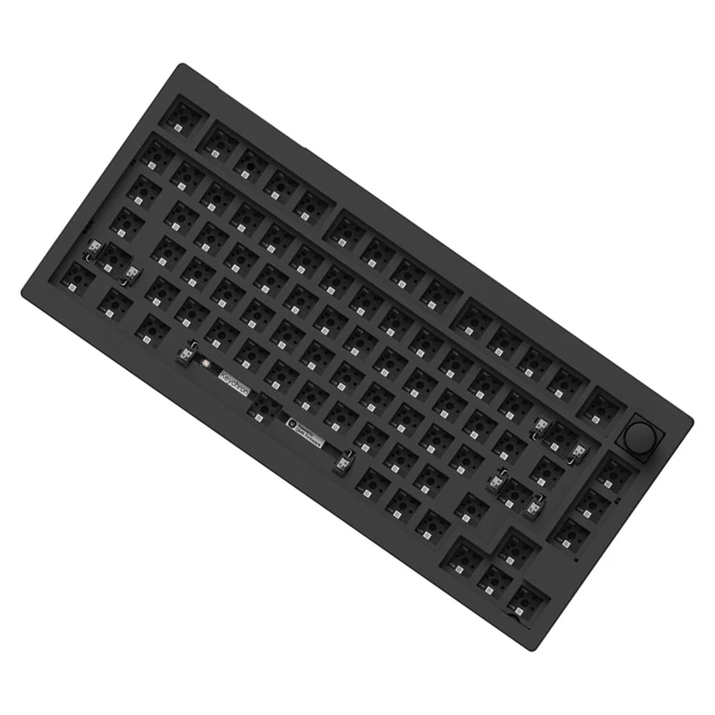 Keychron V1 Max QMK/Via Barebone Knob 75% Wireless Custom Mechanical Keyboard - Carbon Black (V1M-Z4)