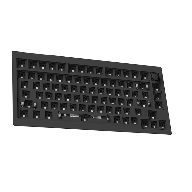 Keychron V1 Max QMK/Via Barebone Knob 75% Wireless Custom Mechanical Keyboard - Carbon Black (V1M-Z4)