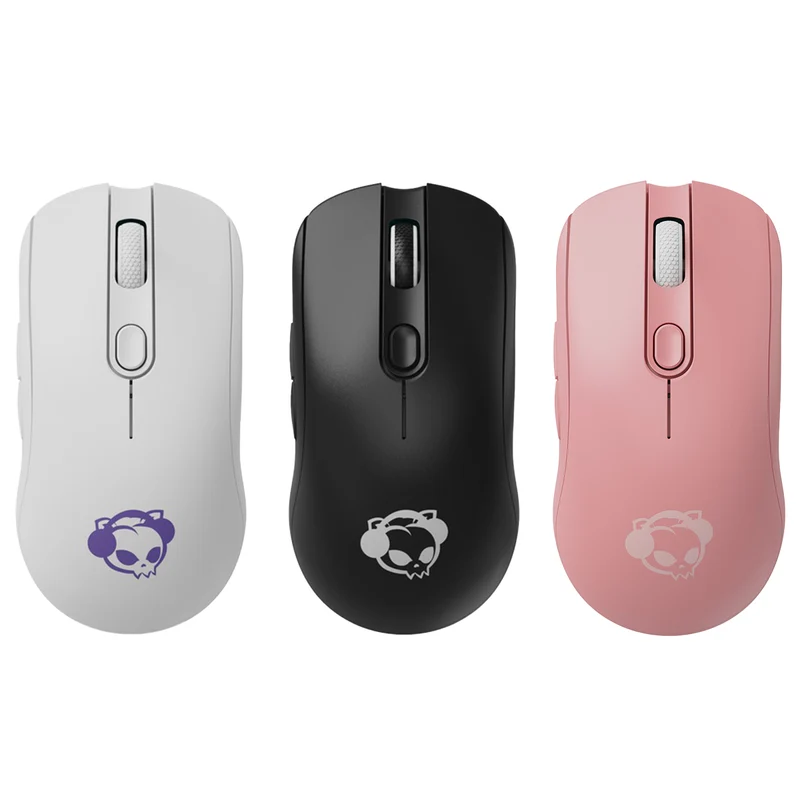 Akko AG325W Dual-Mode Wireless Mouse (Black, White, Pink)