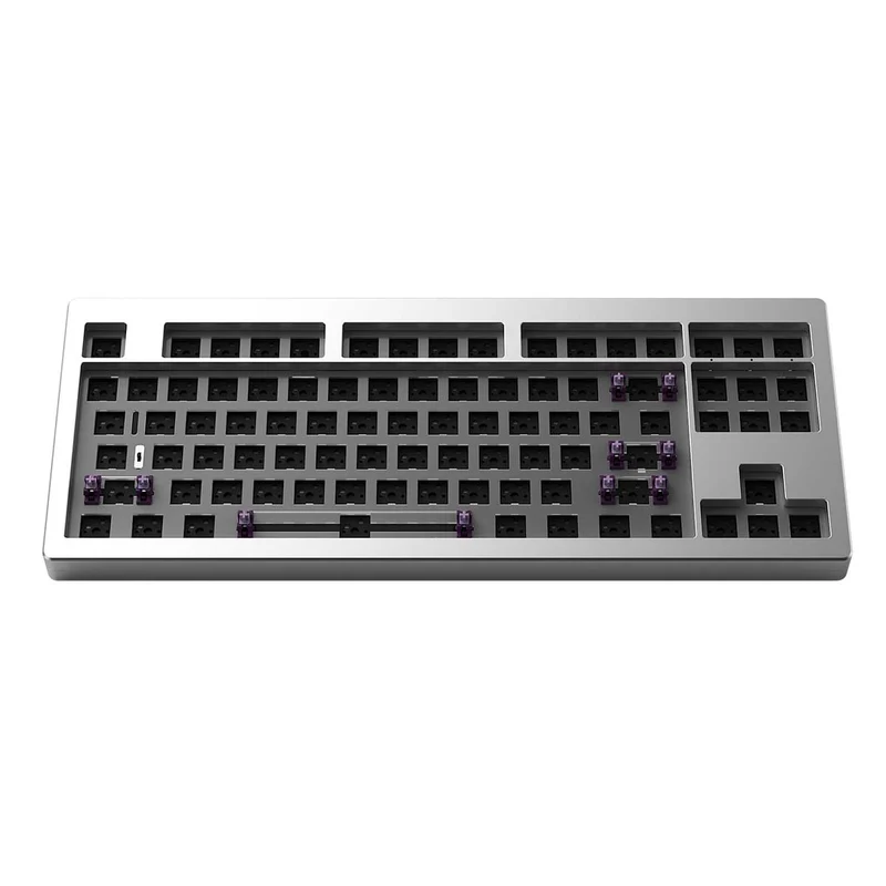 Monsgeek M3W DIY Kit Aluminum Case Multi-Modes RGB Hot-Swappable Mechanical Keyboard (Silver, Black, Purple)