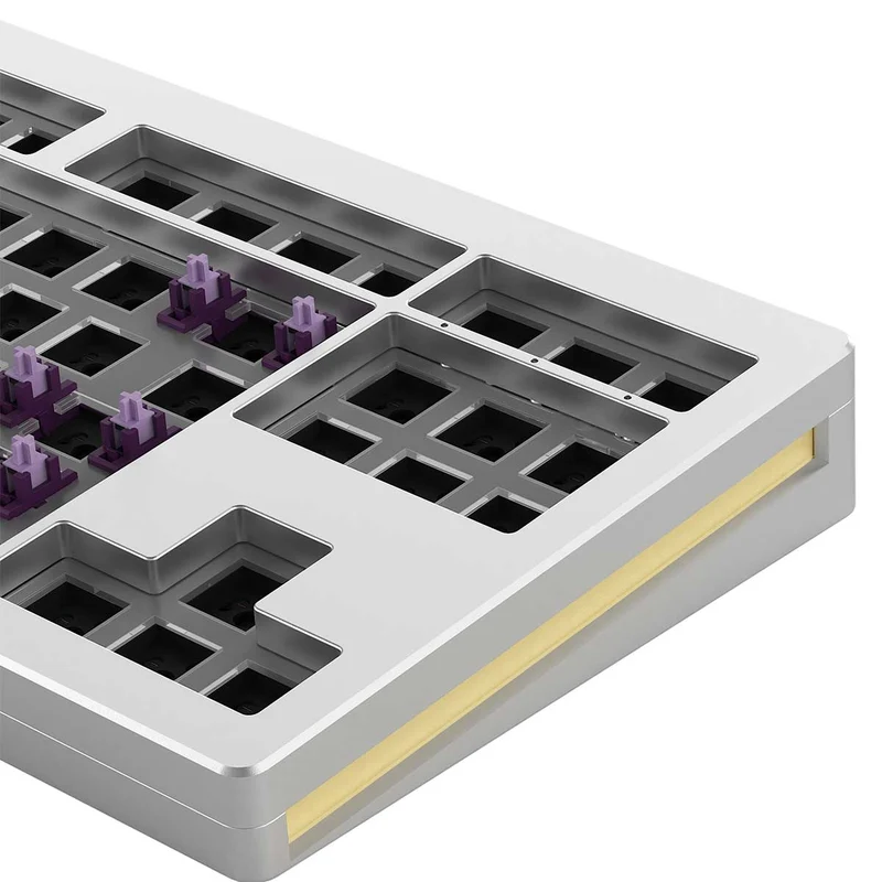 Monsgeek M3W DIY Kit Aluminum Case Multi-Modes RGB Hot-Swappable Mechanical Keyboard (Silver, Black, Purple)