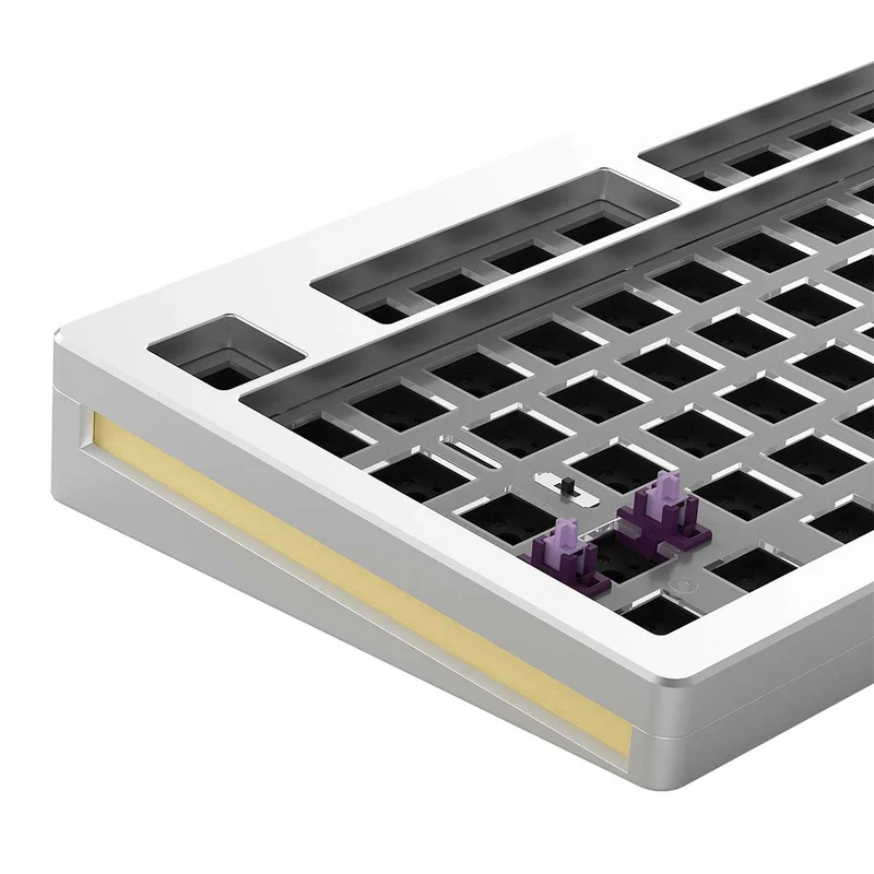 Monsgeek M3W DIY Kit Aluminum Case Multi-Modes RGB Hot-Swappable Mechanical Keyboard (Silver, Black, Purple)