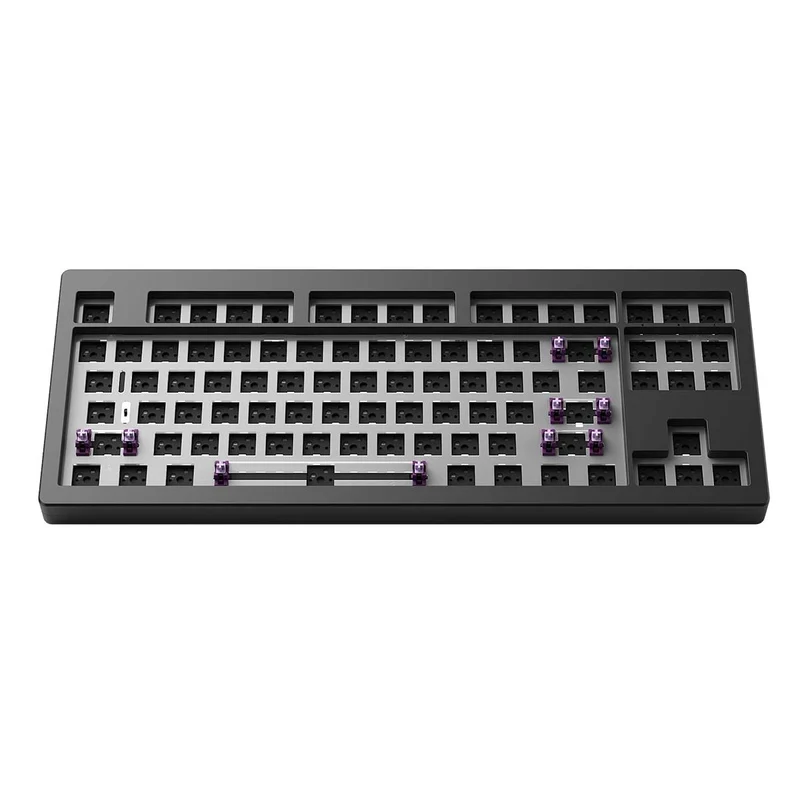 Monsgeek M3W DIY Kit Aluminum Case Multi-Modes RGB Hot-Swappable Mechanical Keyboard (Silver, Black, Purple)
