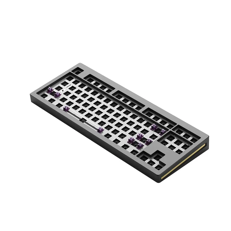 Monsgeek M3W DIY Kit Aluminum Case Multi-Modes RGB Hot-Swappable Mechanical Keyboard (Silver, Black, Purple)