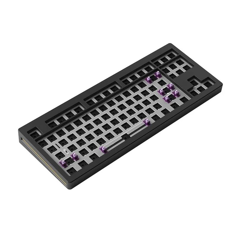 Monsgeek M3W DIY Kit Aluminum Case Multi-Modes RGB Hot-Swappable Mechanical Keyboard (Silver, Black, Purple)