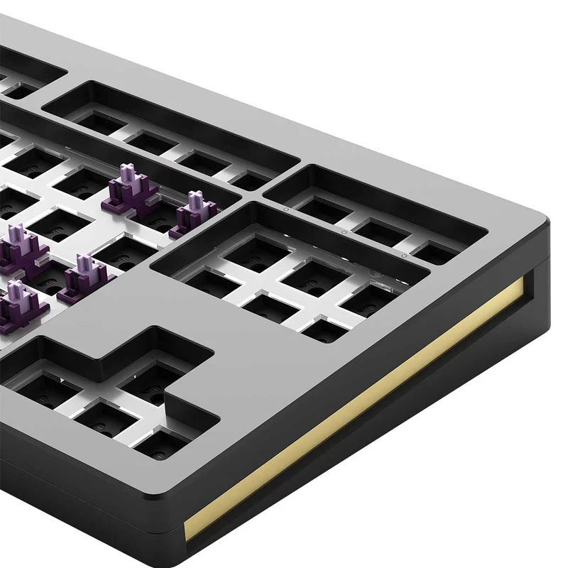Monsgeek M3W DIY Kit Aluminum Case Multi-Modes RGB Hot-Swappable Mechanical Keyboard (Silver, Black, Purple)