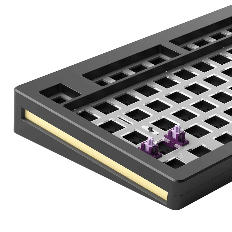 Monsgeek M3W DIY Kit Aluminum Case Multi-Modes RGB Hot-Swappable Mechanical Keyboard (Silver, Black, Purple)
