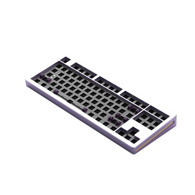 Monsgeek M3W DIY Kit Aluminum Case Multi-Modes RGB Hot-Swappable Mechanical Keyboard (Silver, Black, Purple)