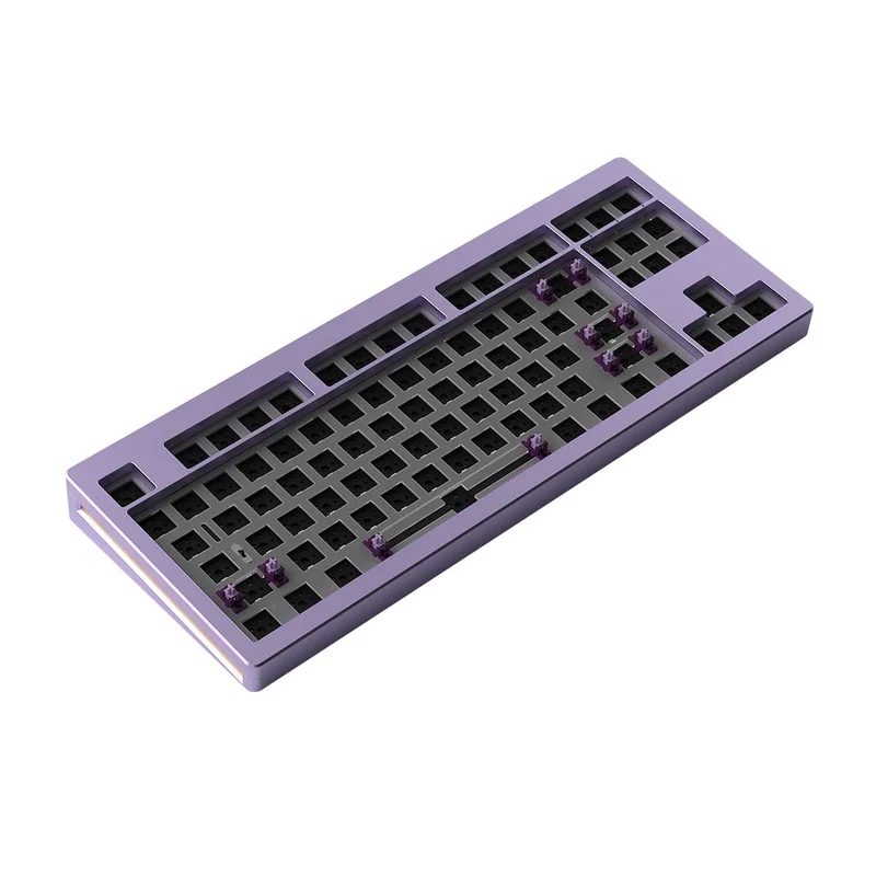 Monsgeek M3W DIY Kit Aluminum Case Multi-Modes RGB Hot-Swappable Mechanical Keyboard (Silver, Black, Purple)