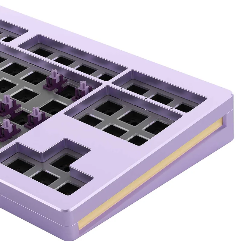 Monsgeek M3W DIY Kit Aluminum Case Multi-Modes RGB Hot-Swappable Mechanical Keyboard (Silver, Black, Purple)