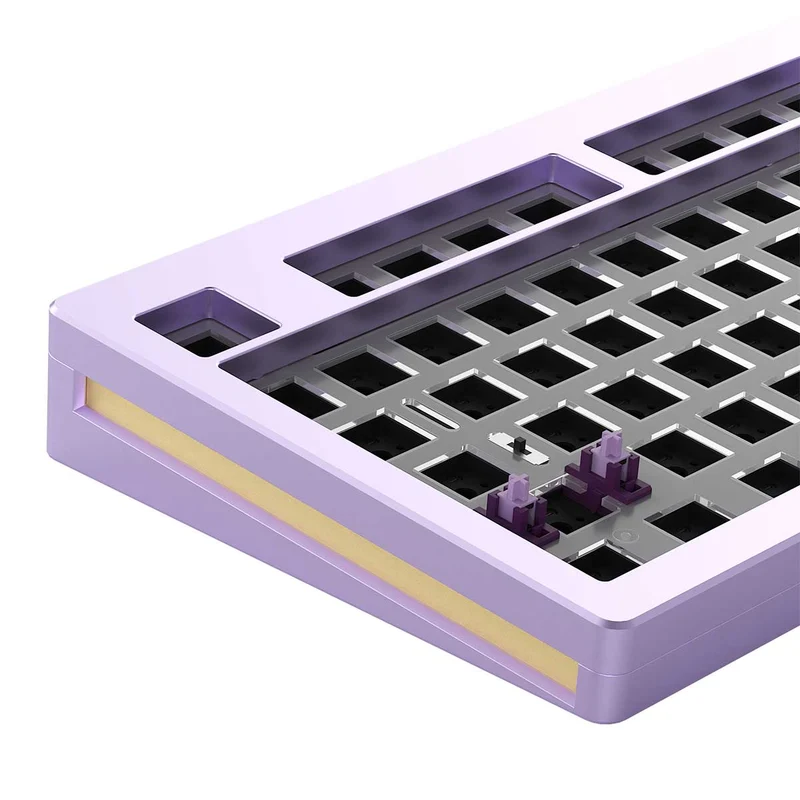 Monsgeek M3W DIY Kit Aluminum Case Multi-Modes RGB Hot-Swappable Mechanical Keyboard (Silver, Black, Purple)